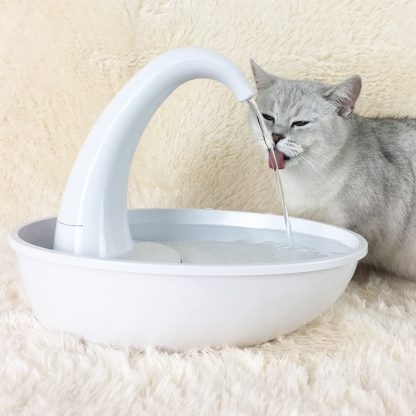 Swan Cat & Dog Water Fountain – 80 oz Filtered Pet Fountain