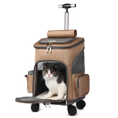 Wheeled Pet Carrier Backpack