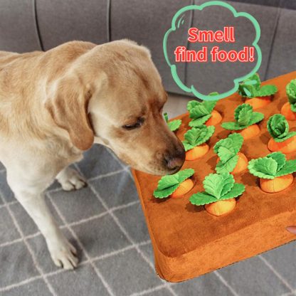 Carrot Plush Dog Toy for Chewing, Sniffing & Enrichment