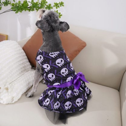 Halloween Dog Cape – Spooky Skull & Colorful Pet Costume